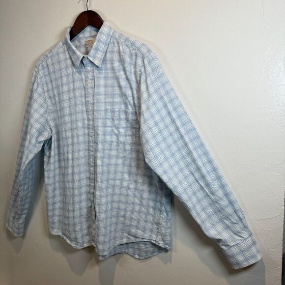 Faherty Long Sleeve Button Up Blue Plaid Men's Size XL - Picture 4 of 15